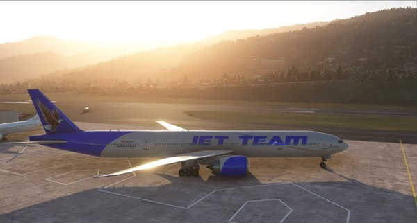 Boeing 777-300ER · passenger · blue, photograph 2762