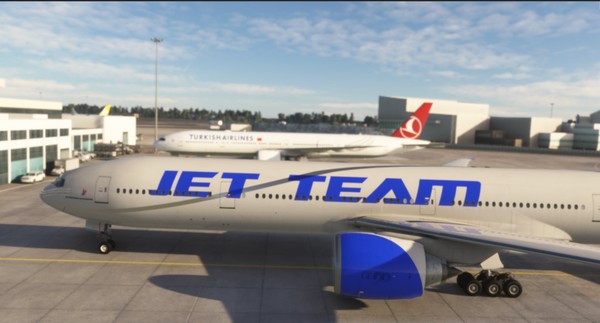 Boeing 777-300ER · passenger · blue, photograph 2786