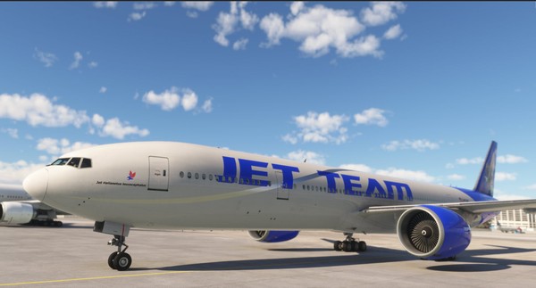 Boeing 777-300ER · passenger · blue, photograph 2793