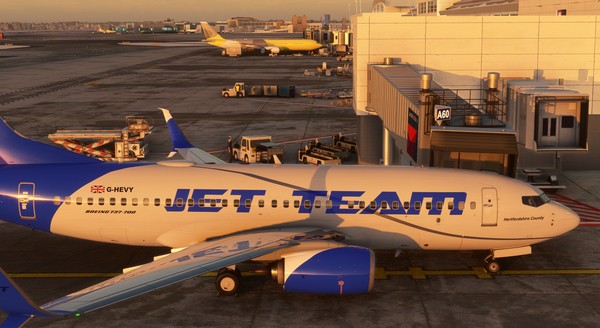 Boeing 737-700 · passenger · blue, photograph 3203