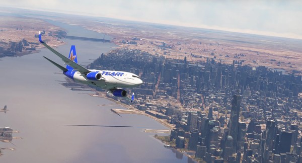 Boeing 737-700 · passenger · blue, photograph 4002