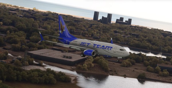 Boeing 737-700 · passenger · blue, photograph 4003
