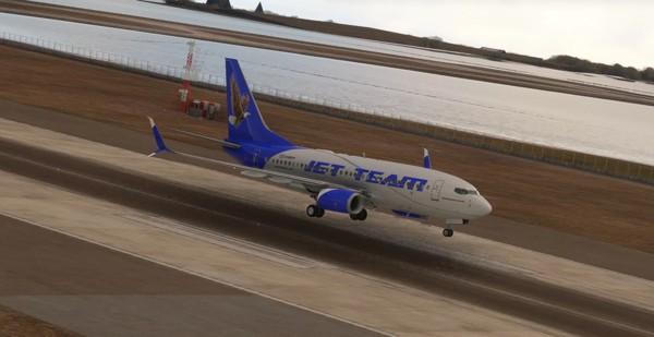 Boeing 737-700 · passenger · blue, photograph 4004