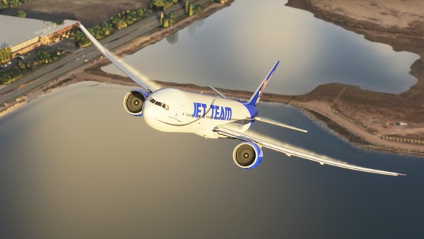 Boeing 777-300ER · passenger · blue, photograph 4013