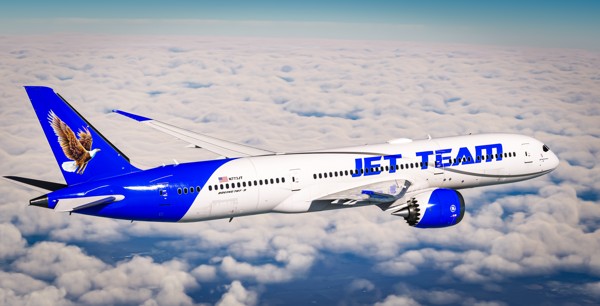 Boeing 787-9 · passenger · blue, photograph 4024