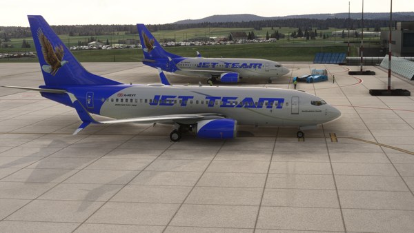 Boeing 737-700 · passenger · blue, photograph 438