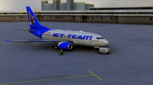 Boeing 737-600 · passenger · blue, photograph 5023