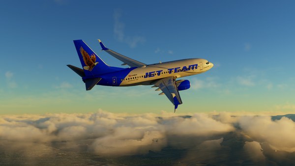 Boeing 737-700 · passenger · blue, photograph 773